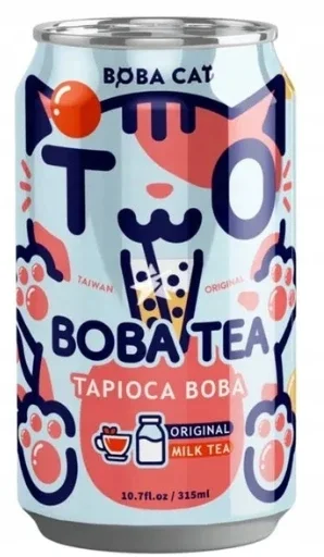 Bob Cat Original Tapioca Bubble Tea 315 ml klasszikus bubble tea TAJVAN (rövid lejárat)