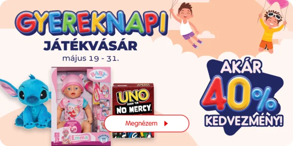Gyereknapi játékvásár (akár 40% kedvezmény)