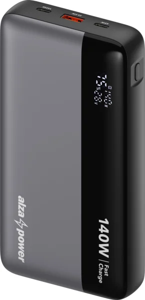 AlzaPower WorkMate 25000 mAh Power Delivery (140 W) fekete power bank (AlzaPlus+)