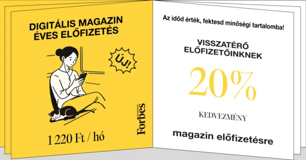 20% kedvezmény + 200e Ft GoBeyond kedvezmény prémium Forbes előfizetésnél