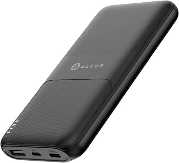 Alcor 10000 mAh powerbank, USB-C / USB-A micro-USB csatlakozók (SC10000AC) (SC10000AC)