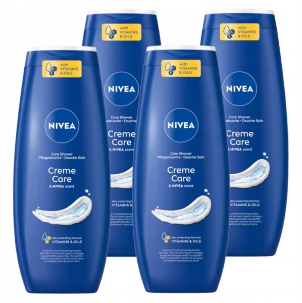 NIVEA Creme Care Krémes tusfürdő szett NIVEA illattal 4x500ml