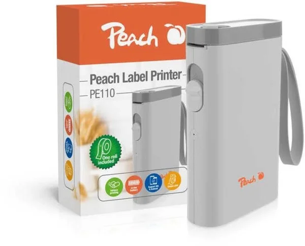 PEACH PE110 újratölthető, fehér címkenyomtató