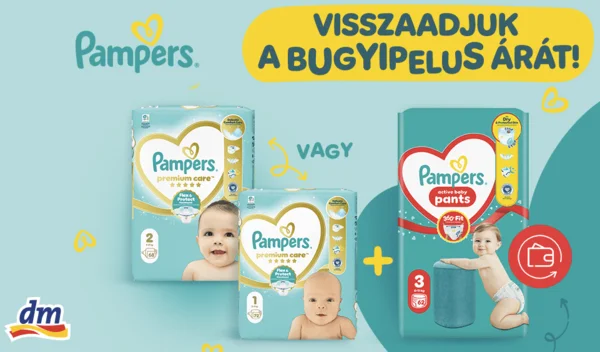 Pampers Cashback a dm-ben – Kapd vissza pénzed!