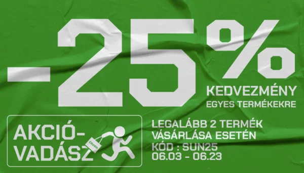 25% kedvezmény egyes termékekre