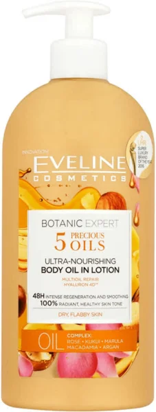 Eveline Botanic Expert tápláló testápoló 5 értékes olajjal - 350 ml