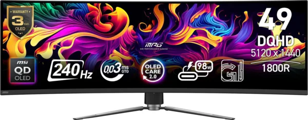 49" MSI MPG 491CQPX QD-OLED monitor