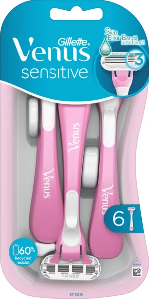GILLETTE Venus Sensitive Smooth 6 db eldobható borotva