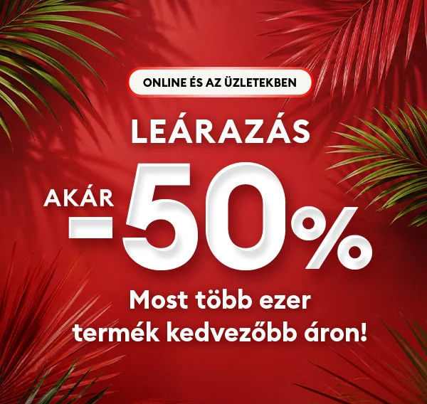 Leárazás (akár 50%)