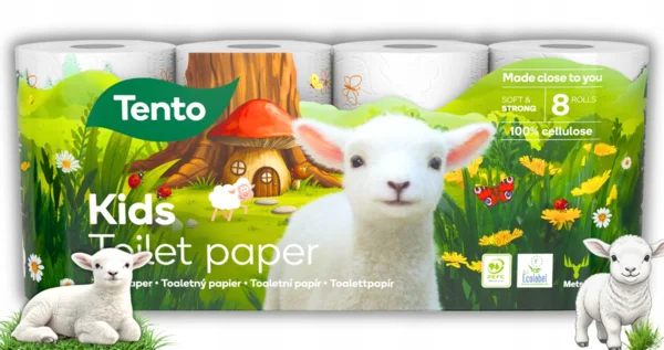 Tento Kids toalettpapír 3 rétegű 8 tekercs