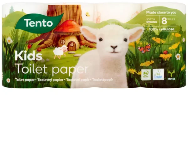 Tento Kids toalettpapír 3 rétegű 8 tekercs