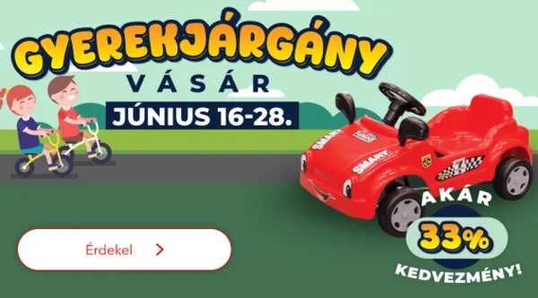 Gyerekjárgány vásár (akár 33% kedvezmény)
