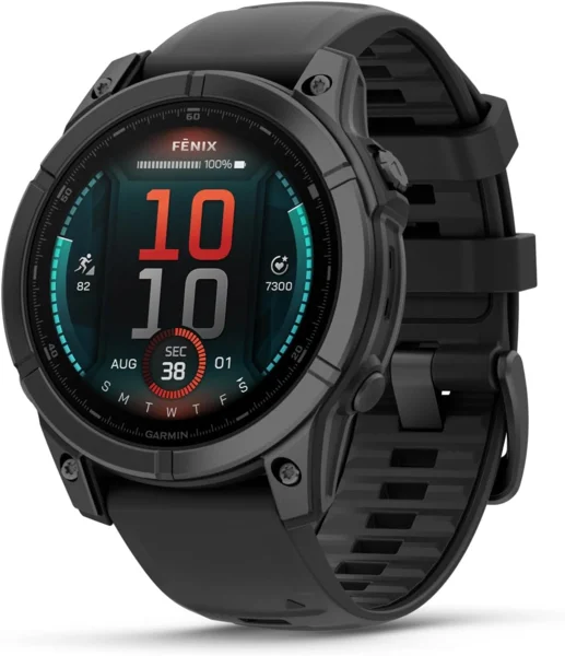 Garmin fēnix E 47 mm Multisport Smartwatch, 1.3 Inch AMOLED Touch/Button Display, Up to 16 Days Battery Life, 80+ Sports Apps, Topo Cards, Music, Noti
