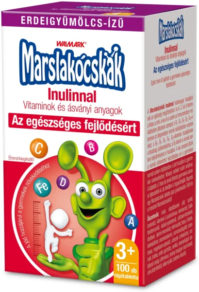 Akciós Walmark Marslakócskák Inulinnal erdei gyümölcs rágótabletta 100x (közeli lejárat)