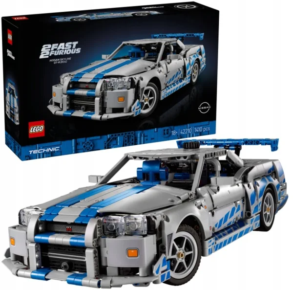 LEGO Technic 42210 2 db-os Halálos iramban autó Nissan Skyline Gt-r (R34)