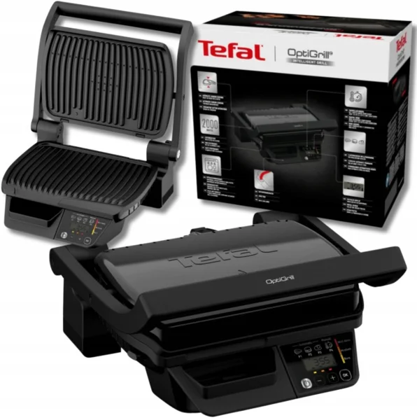 Tefal Optigrill Tefal Kontakt Grill Elektromos Panini Sütő Fekete 2000 W (GC7P08)
