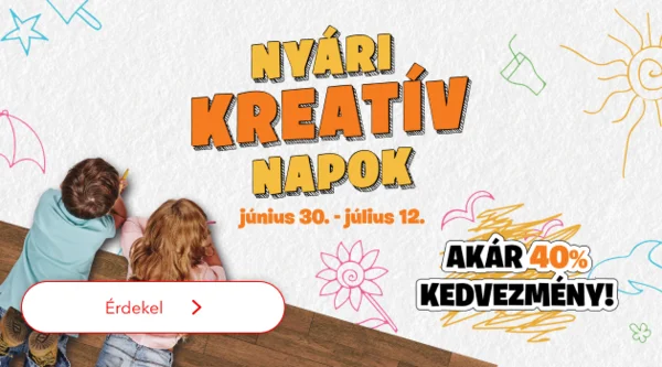 Nyári kreatív napok (akár 40% kedvezmény)