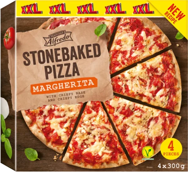 Trattoria Alfredo Margherita pizza, 4 x 300 g