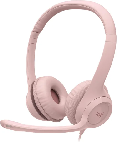Logitech H390 vezetékes USB-A fejhallgató (rózsaszín)