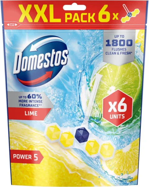 Domestos Power 5 Lime WC illatosító 6x50 g - 300 g