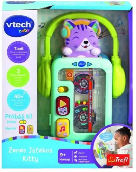 Walkman formájú cicás bébijáték V-Tech