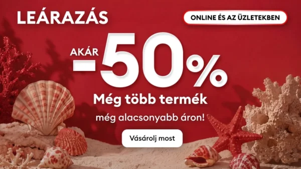 Még több termék, még alacsonyabb áron (akár -50%)
