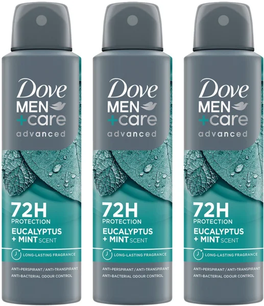 DOVE Triopack Men+Care Eukaliptusz és menta 150 ml dezodor