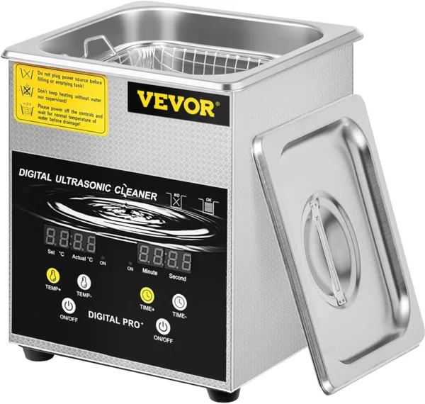 VEVOR 2L továbbfejlesztett ultrahangos tisztító (60W ultrahang, 100W fűtés)