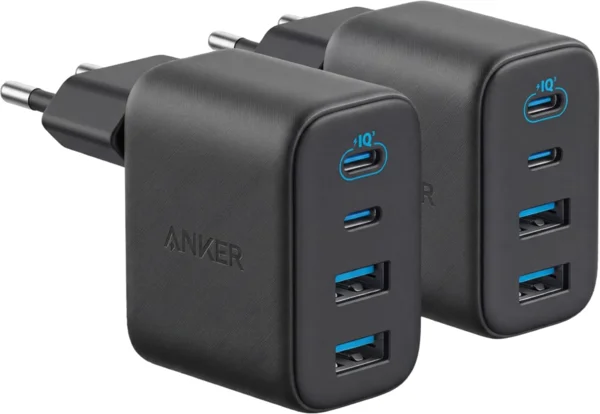 Anker Zolo 50W 4 portos USB-C gyorstöltő csomag (2 db hálózati töltő, 2x USB-C, 2x USB-A)
