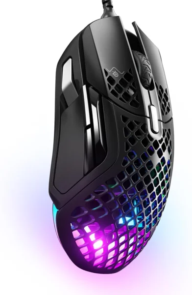 SteelSeries Aerox 5 RGB könnyített gamer egér (18 000 DPI, TrueMove Air optikai szenzor, vízlepergető)