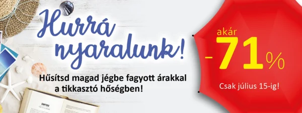 Hurrá nyaralunk 2026 (akár -71%)