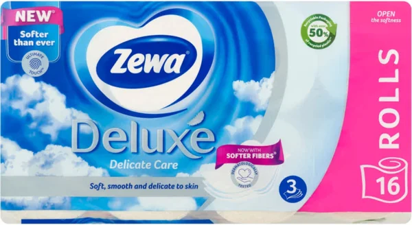 Zewa Deluxe Delicate Care 3 Rétegű Toalettpapír - 16 tekercs