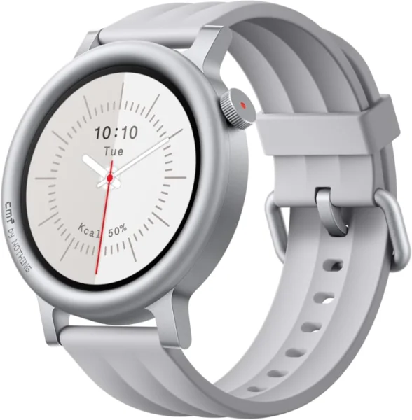 CMF Watch 3 Pro okosóra (1,43" AMOLED, 13 napos akku, Dual-GPS, Bluetooth-hívás, világosszürke)