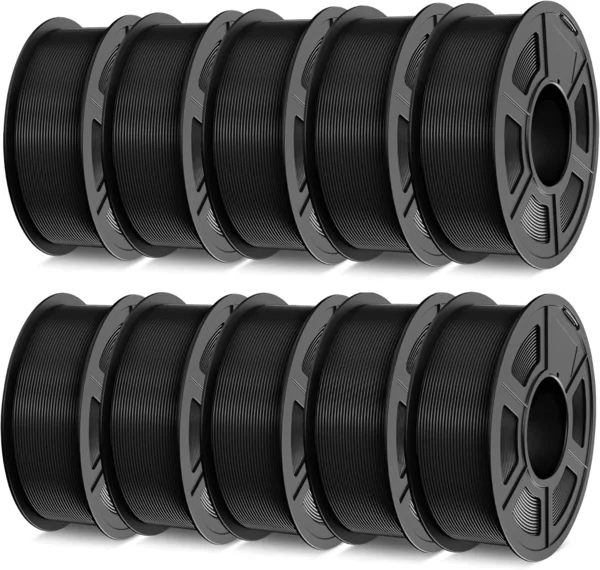 TECBEARS PLA 3D nyomtatószál (1,75mm, fekete, 10 kg, +/- 0,02 mm pontosság)
