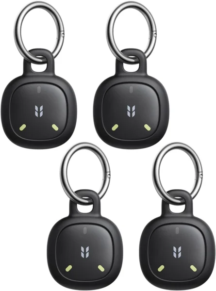 UGREEN FineTrack Mini 2 kulcskereső Apple Find My kompatibilitással (iOS, 110 dB, világító dizájn, IP68, 4 db-os csomag)