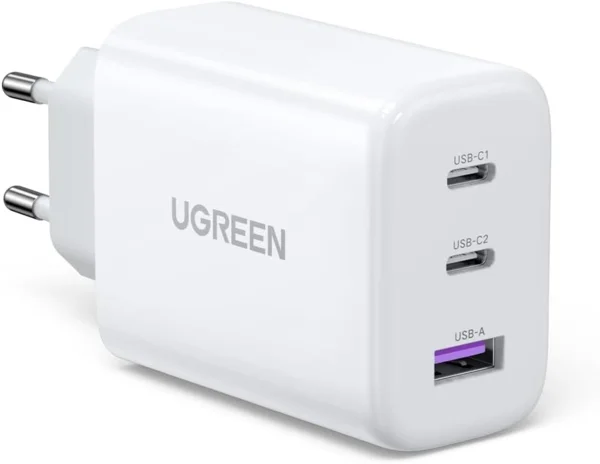 UGREEN 65W 3-portos USB-C gyorstöltő adapter