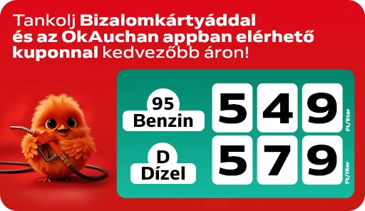 Az Auchanban mindig megéri tankolni (549/569 Ft az üzemanyag)