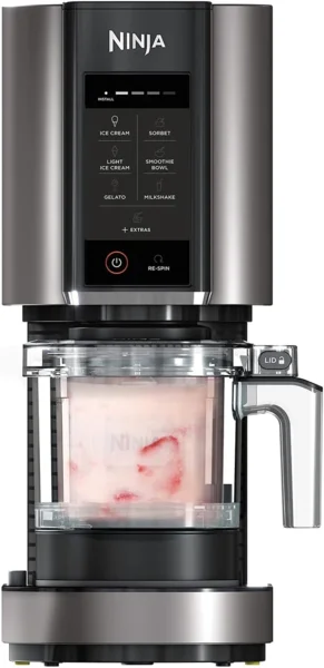 Ninja CREAMi NC302EU fagylaltkészítő gép, 7 program, 1,4 liter, fekete/ezüst
