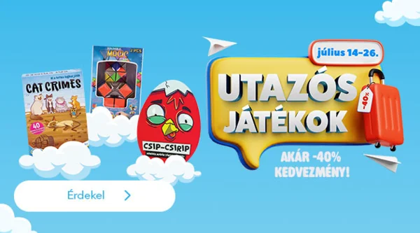 Utazós játékok akár 40% kedvezménnyel