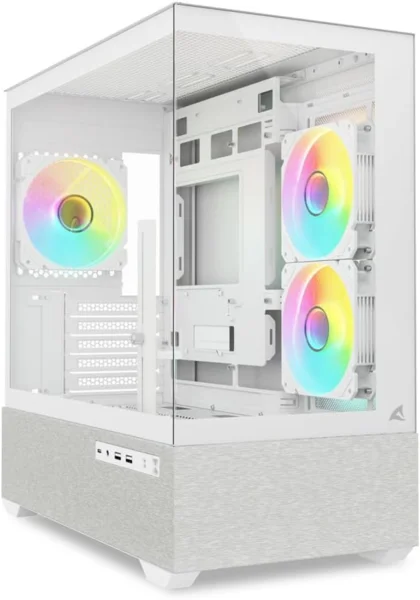 Sharkoon MK7 mATX számítógépház, fehér, ARGB
