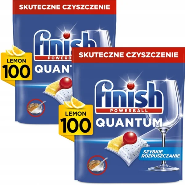 Finish Quantum szett Mosogatógép-kapszula Citrom 2x 100 db