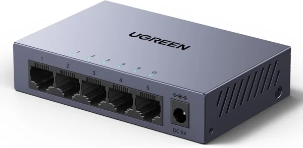 UGREEN 5-portos Gigabit LAN switch, fém ház