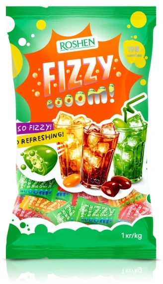 Roshen Fizzy Boom cukorkák szénsavas töltelékkel 1 kg