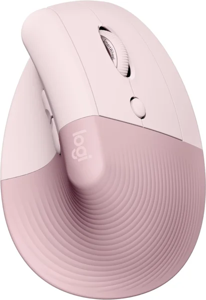 Logitech Lift függőleges ergonomikus vezeték nélküli egér, rózsaszín