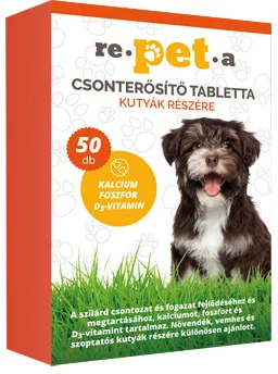 Re-pet-a csonterősítő tabletta kutyáknak 50 db
