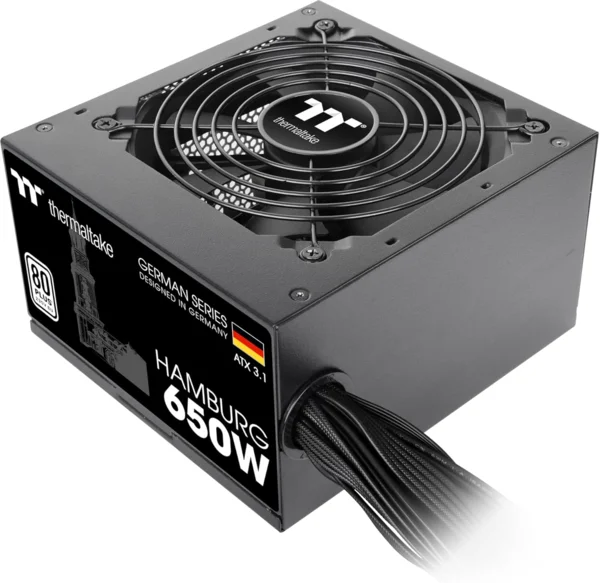 Thermaltake Hamburg 650W tápegység, ATX 3.1, 80 Plus White, 120mm ventilátor