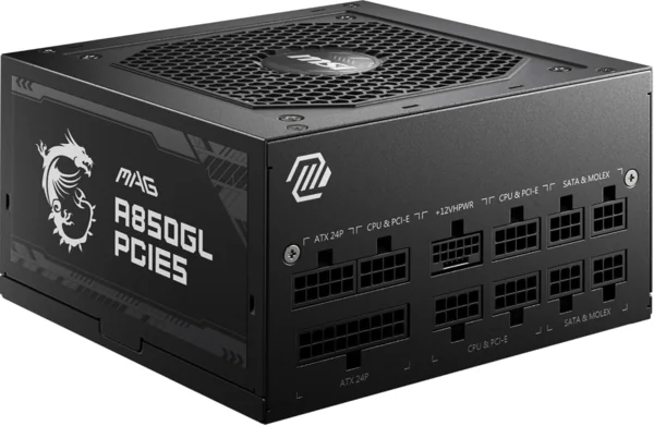 MSI MAG A850GL 850W 80 Plus Gold teljesen moduláris ATX 3.0 tápegység