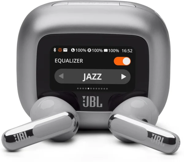 JBL Live Flex 3, ezüst vezeték nélküli fül-/fejhallgató (AlzaPlus+)