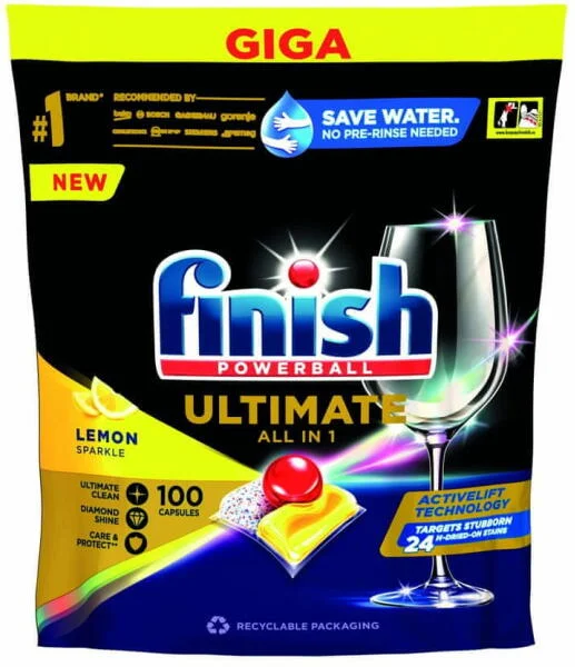 FINISH Ultimate All in 1 Lemon Sparkle 100 db mosogatógép tabletta (AlzaPlus+)