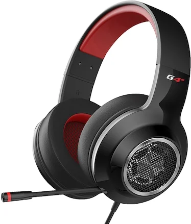 Edifier G4 SE Gaming fejhallgató, 7.1 hangzás, vezetékbe épített gombok, levehető többirányú mikrofon, 3.5mm, Fekete/Piros